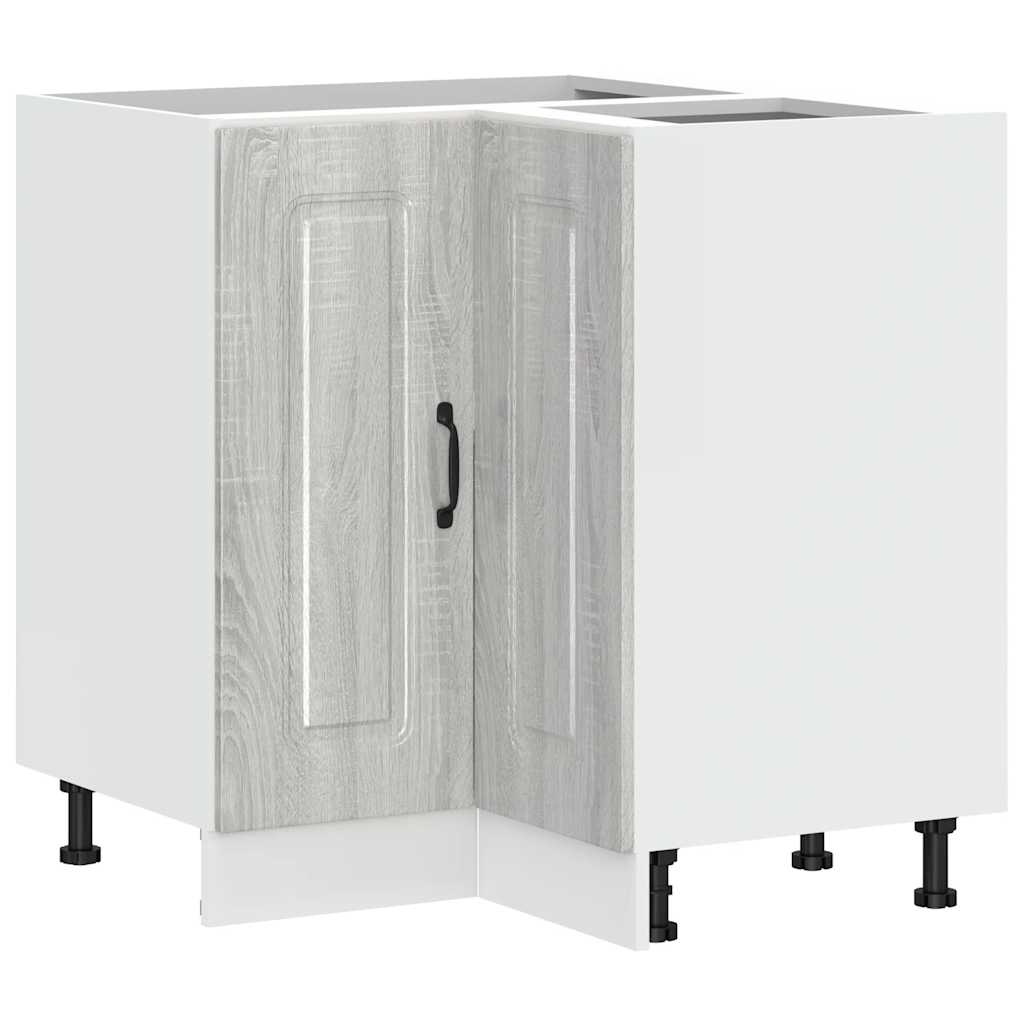 vidaXL Kitchen Corner Base Cabinet "Kalmar" Grey Sonoma Engineered Wood