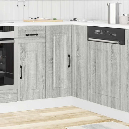 vidaXL Kitchen Corner Base Cabinet "Kalmar" Grey Sonoma Engineered Wood