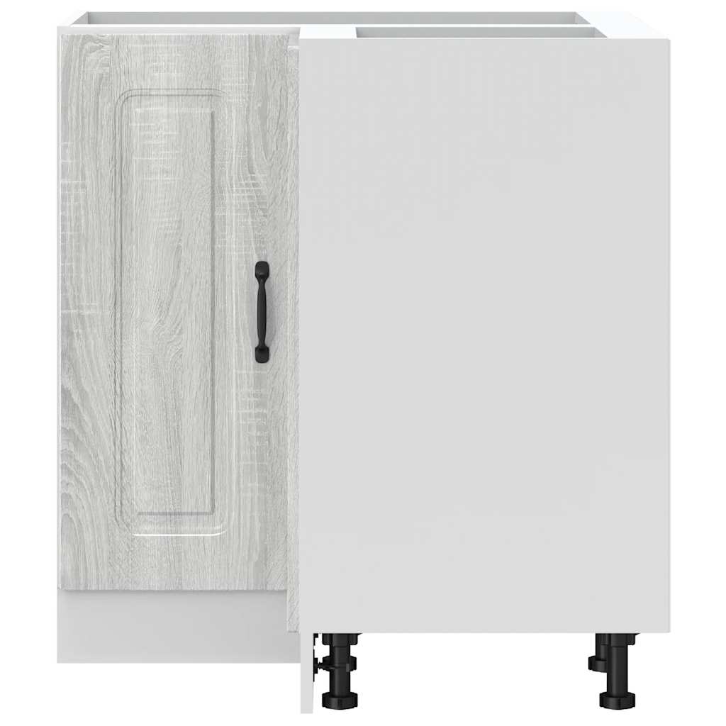 vidaXL Kitchen Corner Base Cabinet "Kalmar" Grey Sonoma Engineered Wood