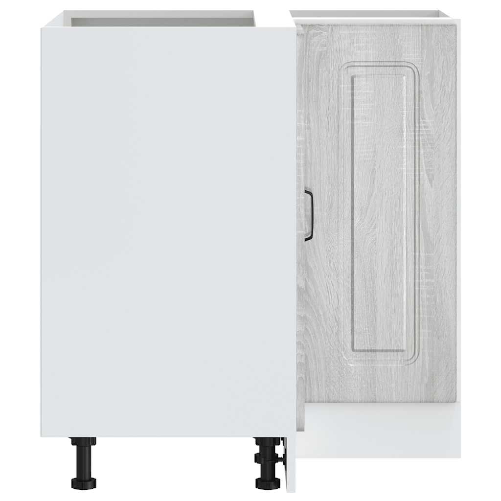vidaXL Kitchen Corner Base Cabinet "Kalmar" Grey Sonoma Engineered Wood