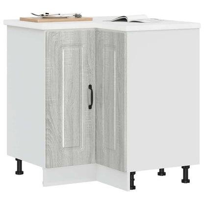 vidaXL Kitchen Corner Base Cabinet "Kalmar" Grey Sonoma Engineered Wood