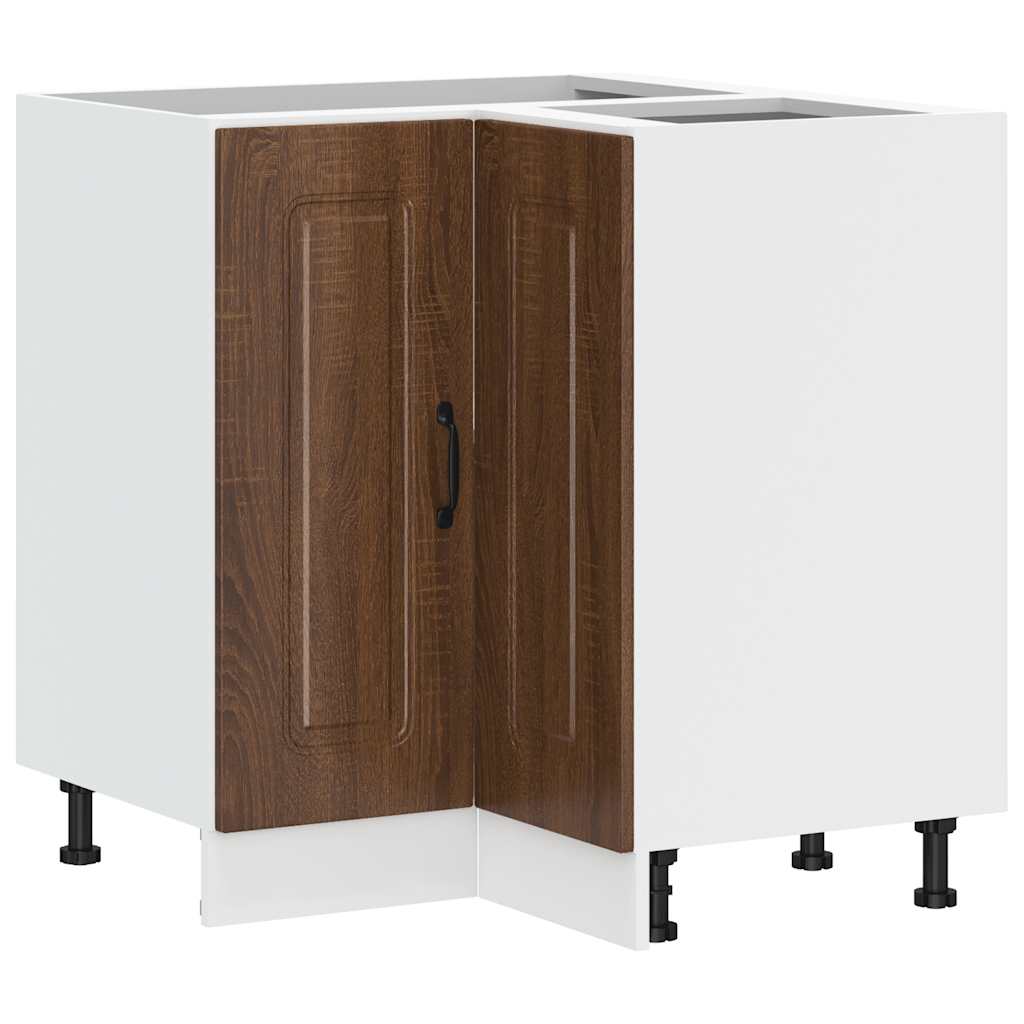 vidaXL Kitchen Corner Base Cabinet "Kalmar" Brown Oak Engineered Wood