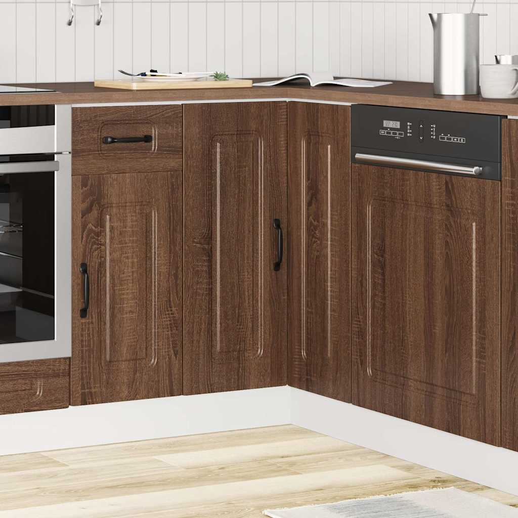 vidaXL Kitchen Corner Base Cabinet "Kalmar" Brown Oak Engineered Wood