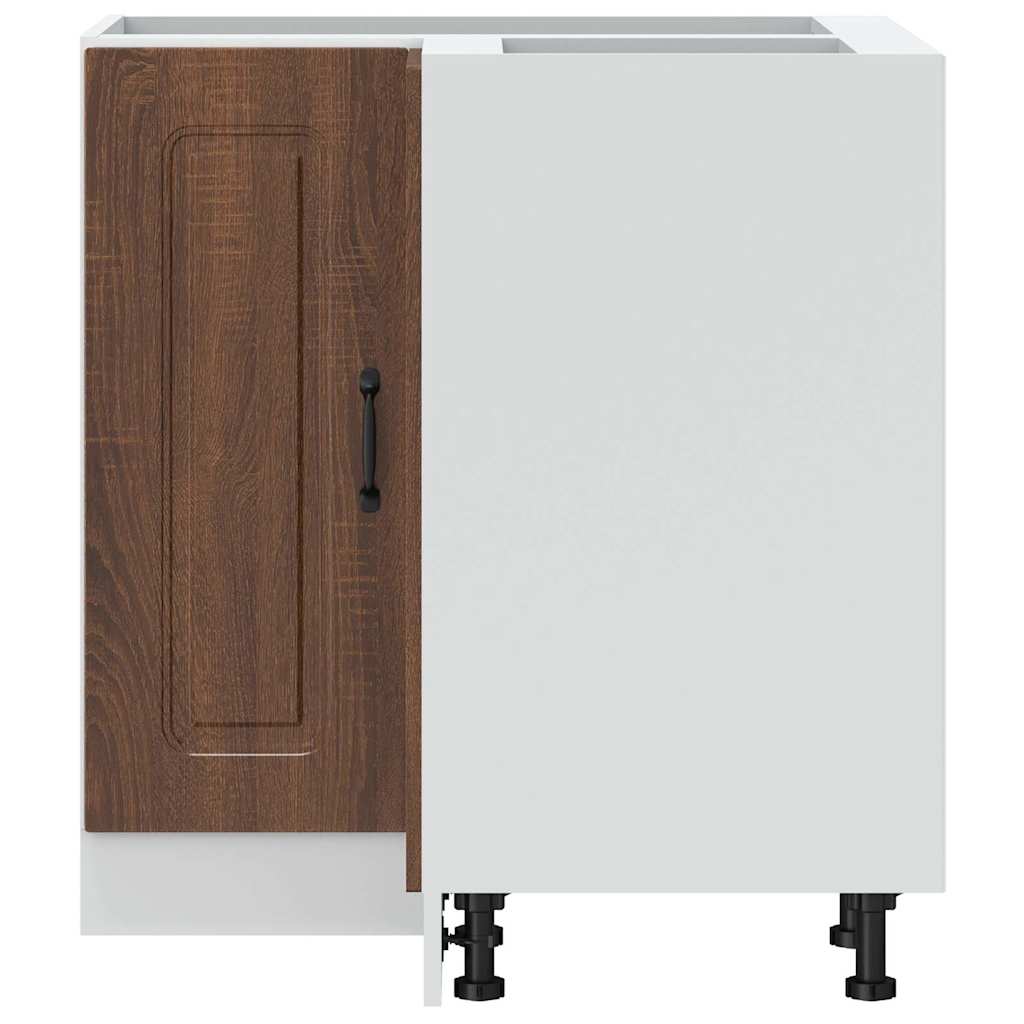 vidaXL Kitchen Corner Base Cabinet "Kalmar" Brown Oak Engineered Wood