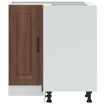 vidaXL Kitchen Corner Base Cabinet "Kalmar" Brown Oak Engineered Wood