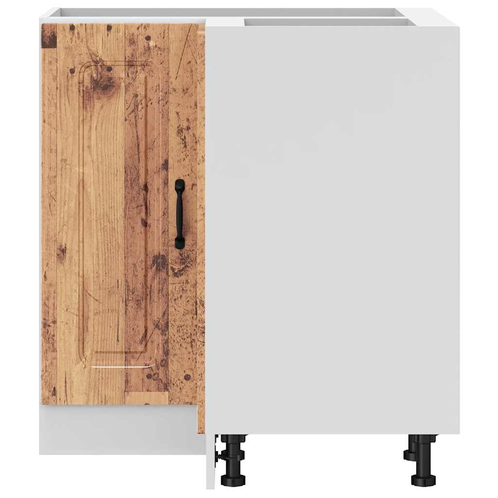 vidaXL Kitchen Corner Base Cabinet "Kalmar" Old Wood Engineered Wood