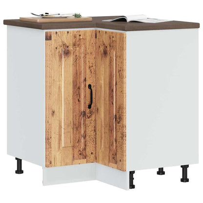 vidaXL Kitchen Corner Base Cabinet "Kalmar" Old Wood Engineered Wood