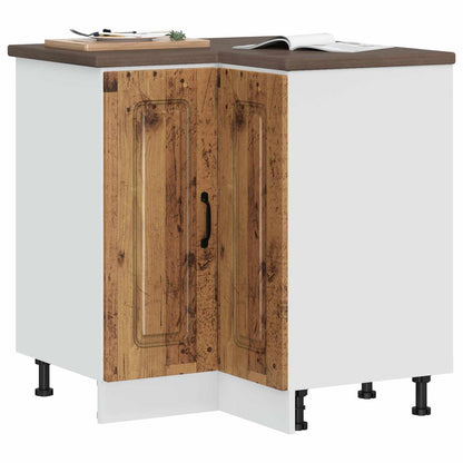vidaXL Kitchen Corner Base Cabinet "Kalmar" Old Wood Engineered Wood