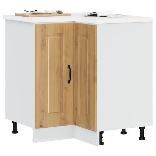 vidaXL Kitchen Corner Base Cabinet "Kalmar" Artisan Oak Engineered Wood
