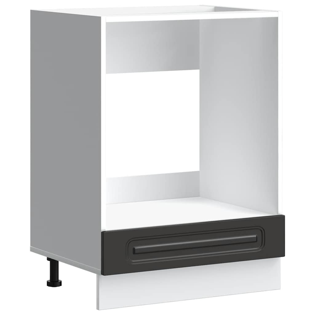 vidaXL Oven Cabinet "Kalmar" Black Engineered Wood