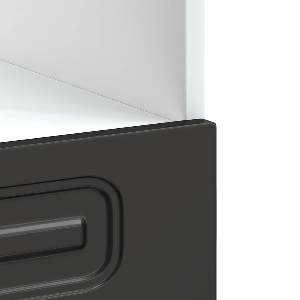 vidaXL Oven Cabinet "Kalmar" Black Engineered Wood