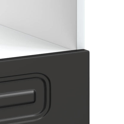 vidaXL Oven Cabinet "Kalmar" Black Engineered Wood
