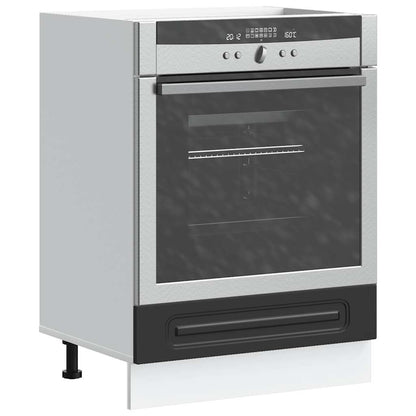 vidaXL Oven Cabinet "Kalmar" Black Engineered Wood