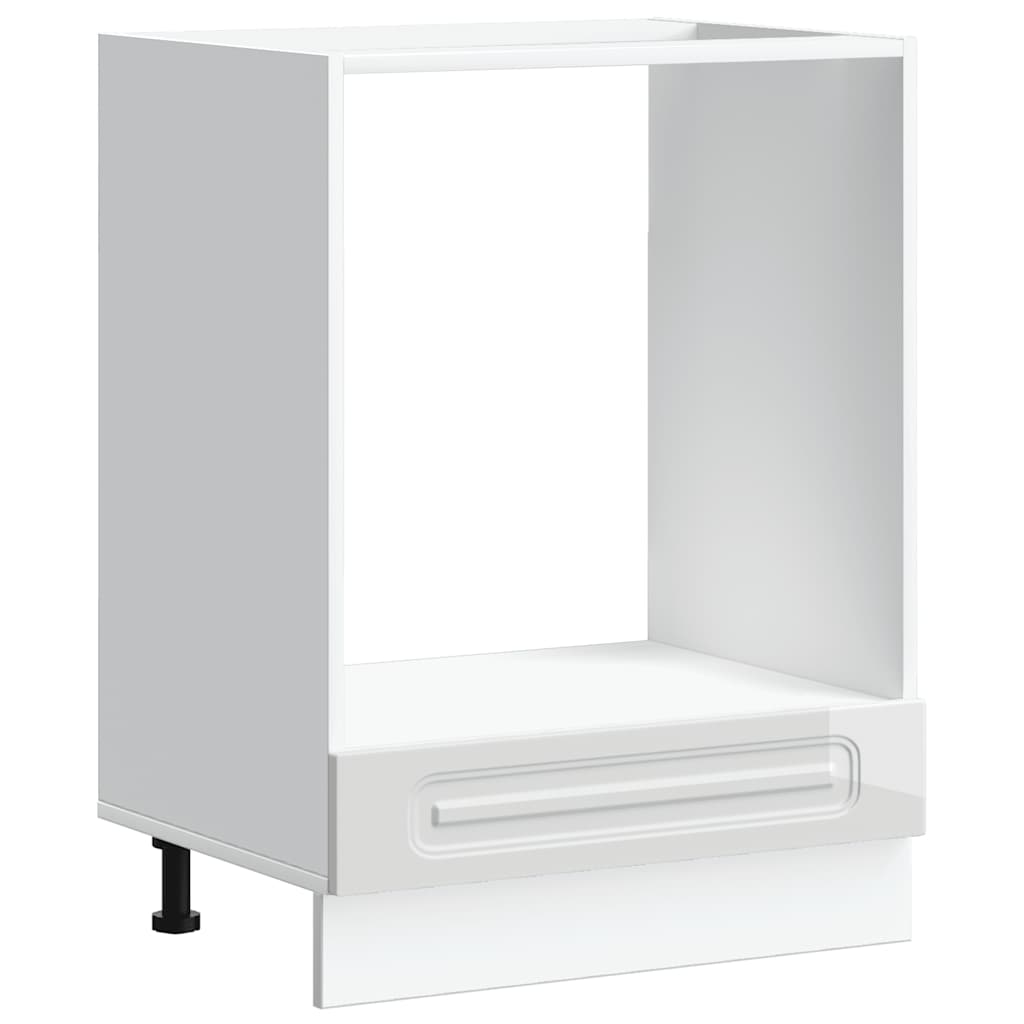 vidaXL Oven Cabinet Kalmar High Gloss White Engineered Wood