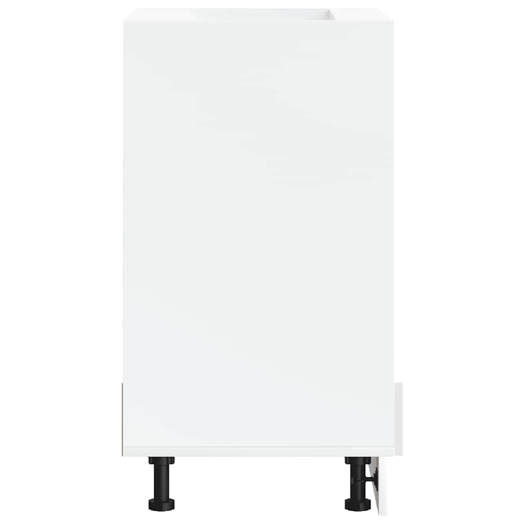 vidaXL Oven Cabinet Kalmar High Gloss White Engineered Wood