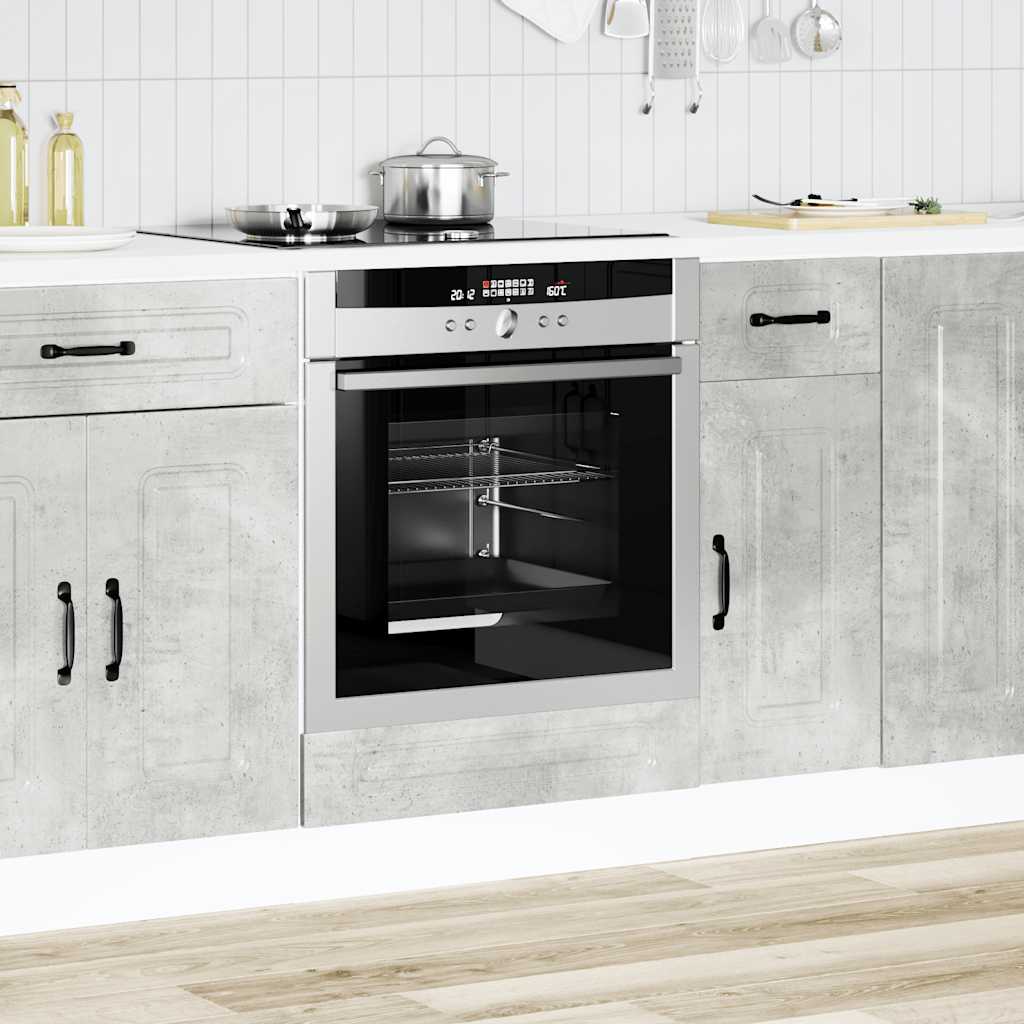 vidaXL Oven Cabinet "Kalmar" Concrete Grey Engineered Wood