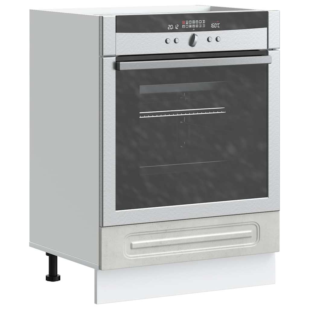 vidaXL Oven Cabinet "Kalmar" Concrete Grey Engineered Wood