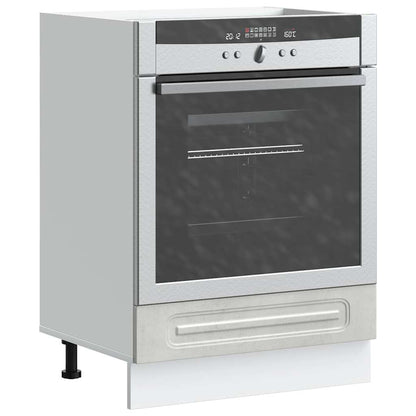 vidaXL Oven Cabinet "Kalmar" Concrete Grey Engineered Wood