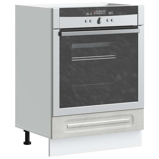 vidaXL Oven Cabinet "Kalmar" Concrete Grey Engineered Wood