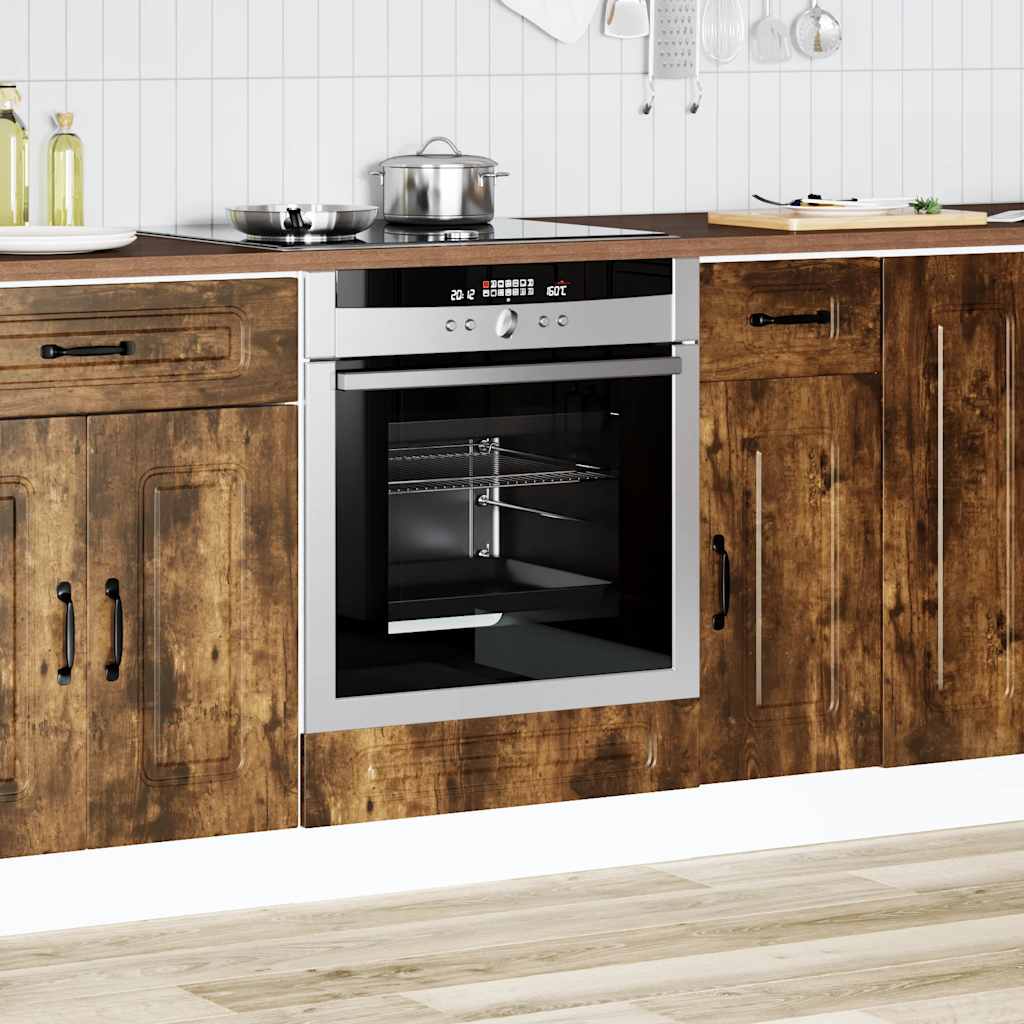 vidaXL Oven Cabinet "Kalmar" Smoked Oak Engineered Wood