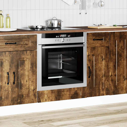 vidaXL Oven Cabinet "Kalmar" Smoked Oak Engineered Wood