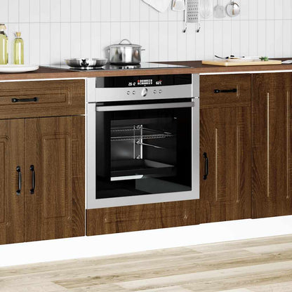 vidaXL Oven Cabinet "Kalmar" Brown Oak Engineered Wood