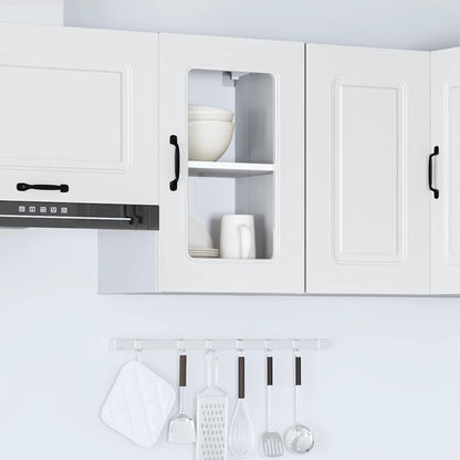 vidaXL Kitchen Wall Cabinet with Glass Door "Kalmar" White Engineered Wood