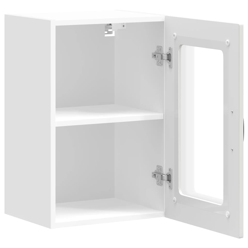 vidaXL Kitchen Wall Cabinet with Glass Door "Kalmar" White Engineered Wood
