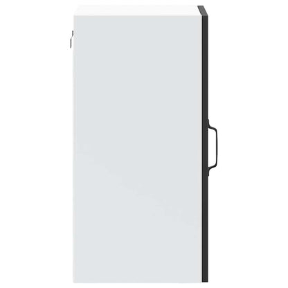 vidaXL Kitchen Wall Cabinet with Glass Door "Kalmar" Black Engineered Wood