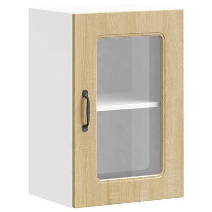vidaXL Kitchen Wall Cabinet with Glass Door "Kalmar" Sonoma Oak Engineered Wood