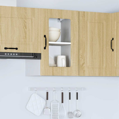 vidaXL Kitchen Wall Cabinet with Glass Door "Kalmar" Sonoma Oak Engineered Wood