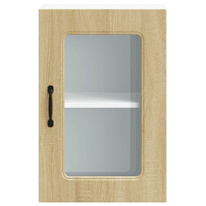 vidaXL Kitchen Wall Cabinet with Glass Door "Kalmar" Sonoma Oak Engineered Wood