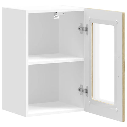 vidaXL Kitchen Wall Cabinet with Glass Door "Kalmar" Sonoma Oak Engineered Wood