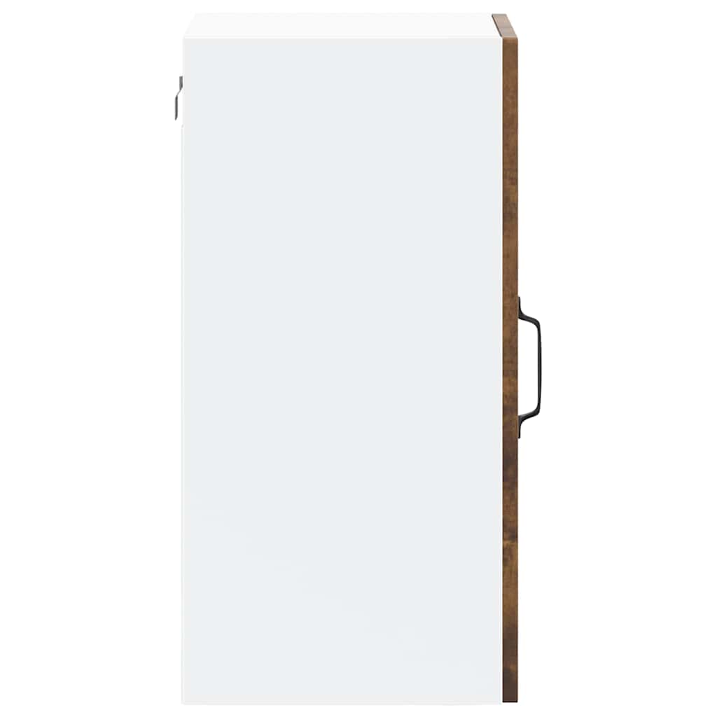vidaXL Kitchen Wall Cabinet with Glass Door "Kalmar" Smoked Oak Engineered Wood