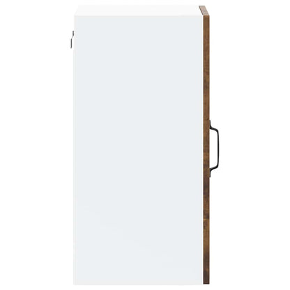 vidaXL Kitchen Wall Cabinet with Glass Door "Kalmar" Smoked Oak Engineered Wood