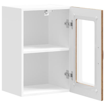 vidaXL Kitchen Wall Cabinet with Glass Door "Kalmar" Old Wood