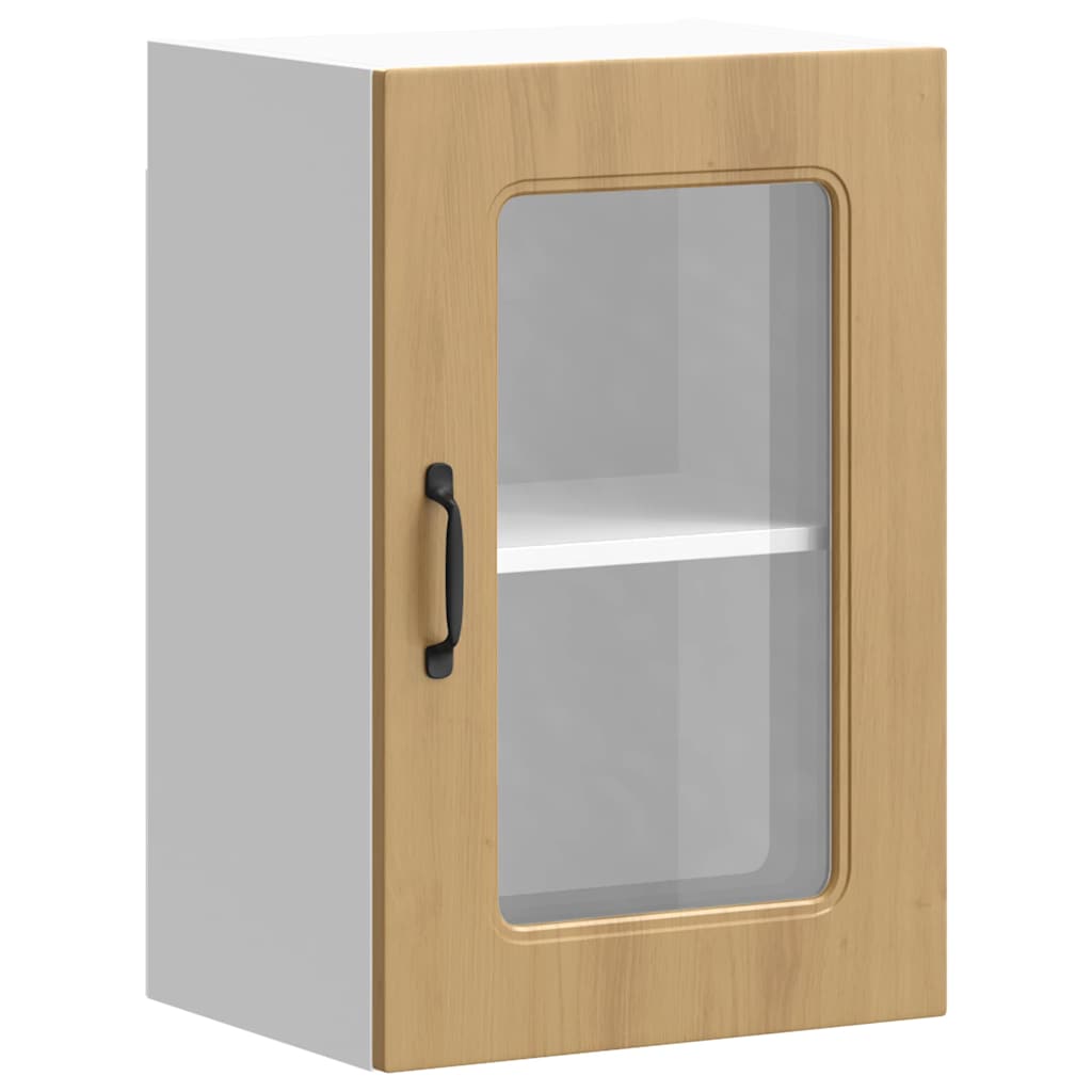 vidaXL Kitchen Wall Cabinet with Glass Door Kalmar Artisan Oak Engineered Wood