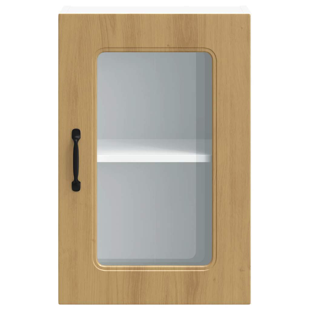 vidaXL Kitchen Wall Cabinet with Glass Door "Kalmar" Artisan Oak Engineered Wood