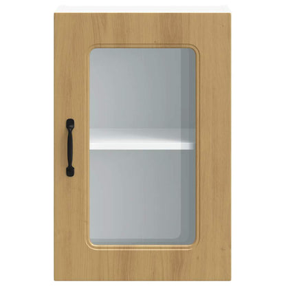 vidaXL Kitchen Wall Cabinet with Glass Door "Kalmar" Artisan Oak Engineered Wood