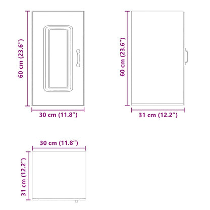 vidaXL Kitchen Wall Cabinet Kalmar White Engineered Wood