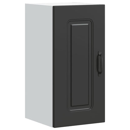 vidaXL Kitchen Wall Cabinet "Kalmar" Black Engineered Wood