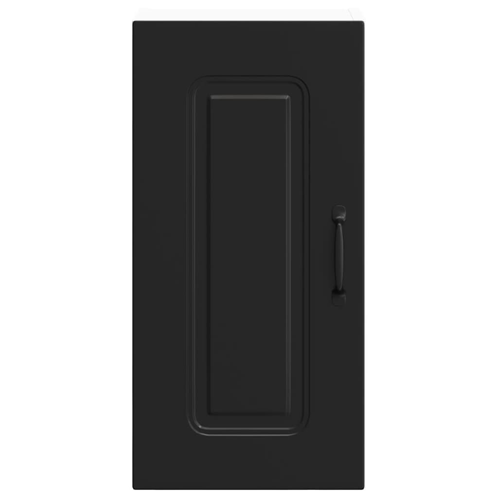 vidaXL Kitchen Wall Cabinet "Kalmar" Black Engineered Wood