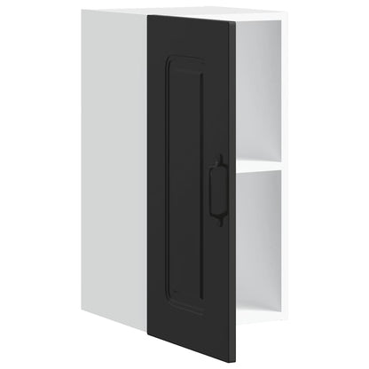 vidaXL Kitchen Wall Cabinet "Kalmar" Black Engineered Wood