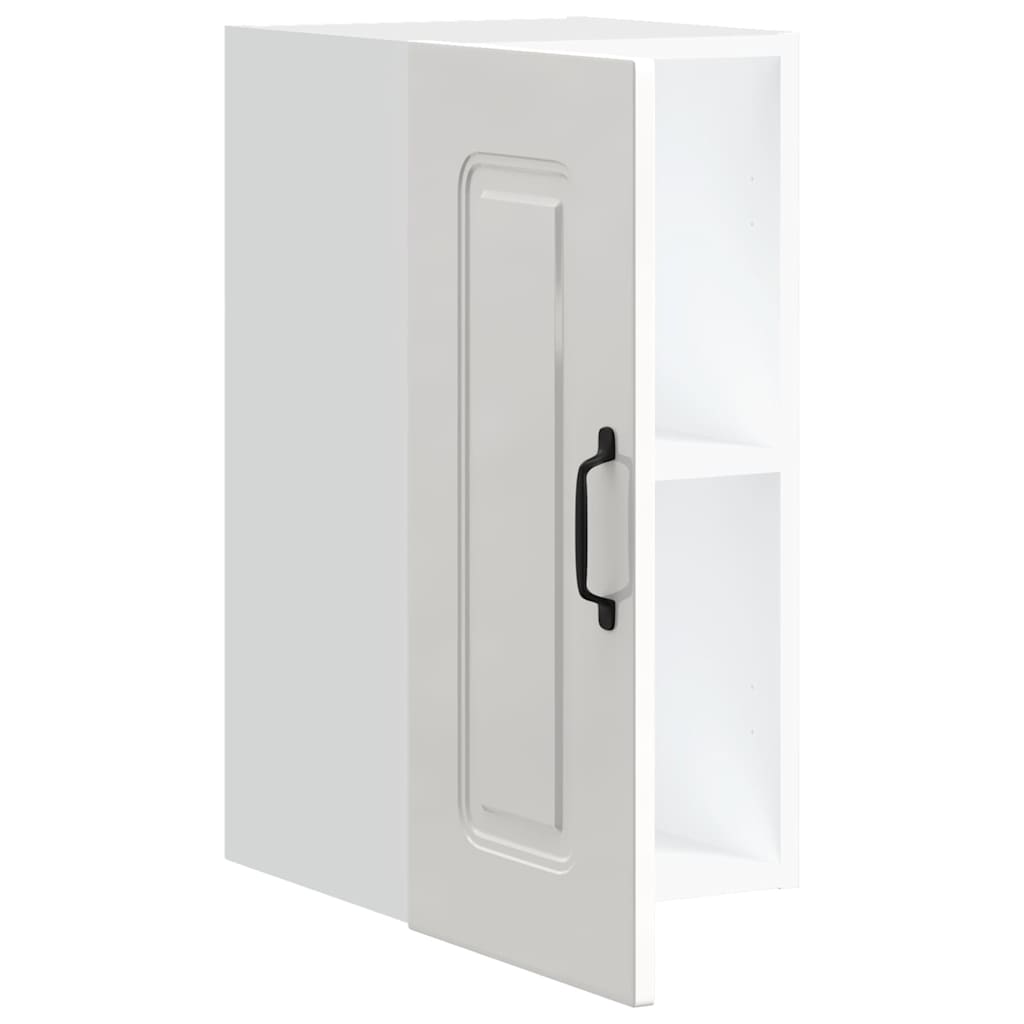 vidaXL Kitchen Wall Cabinet "Kalmar" High Gloss White Engineered Wood