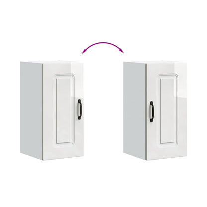 vidaXL Kitchen Wall Cabinet Kalmar High Gloss White Engineered Wood