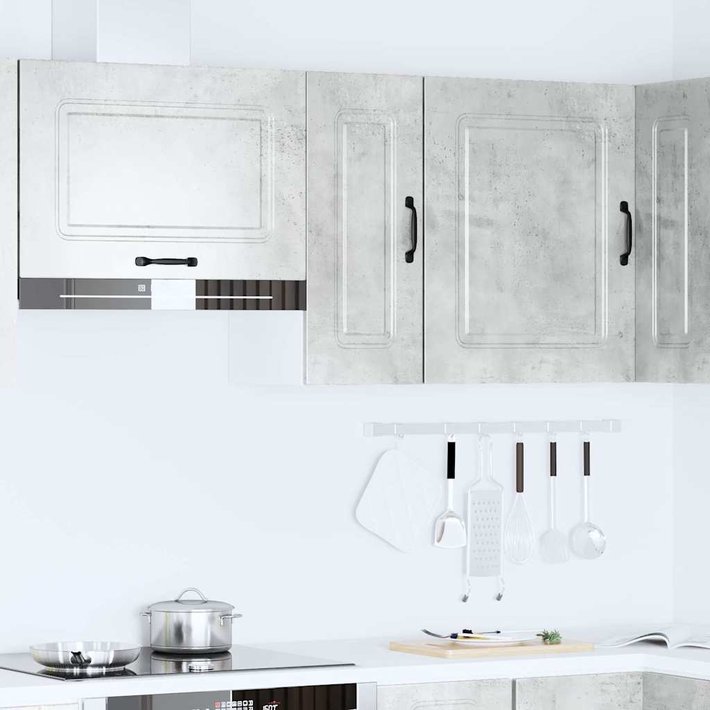 vidaXL Kitchen Wall Cabinet "Kalmar" Concrete Grey Engineered Wood