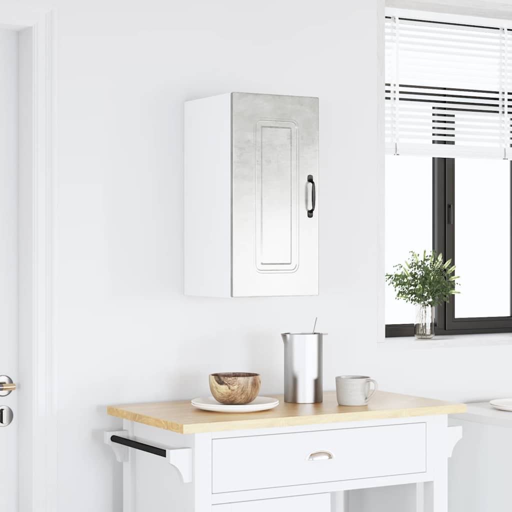 vidaXL Kitchen Wall Cabinet "Kalmar" Concrete Grey Engineered Wood
