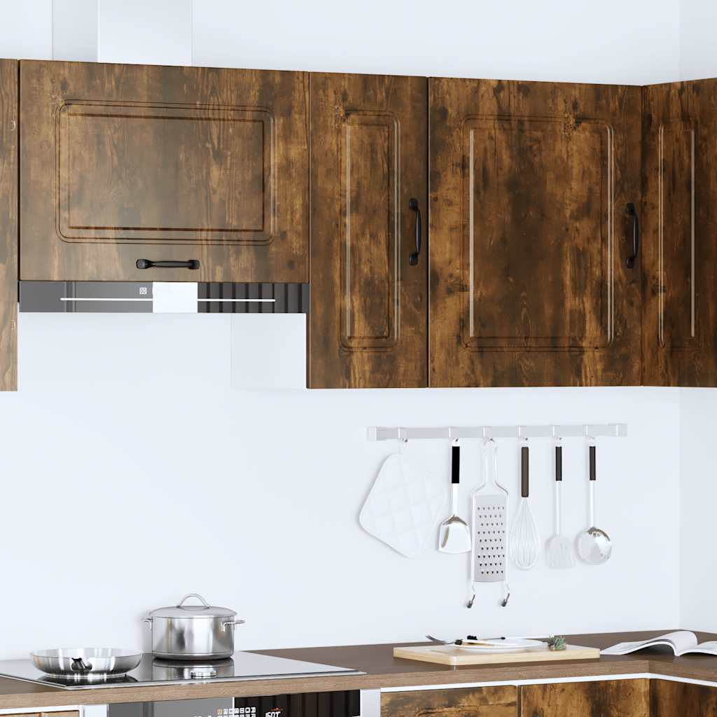 vidaXL Kitchen Wall Cabinet "Kalmar" Smoked Oak Engineered Wood