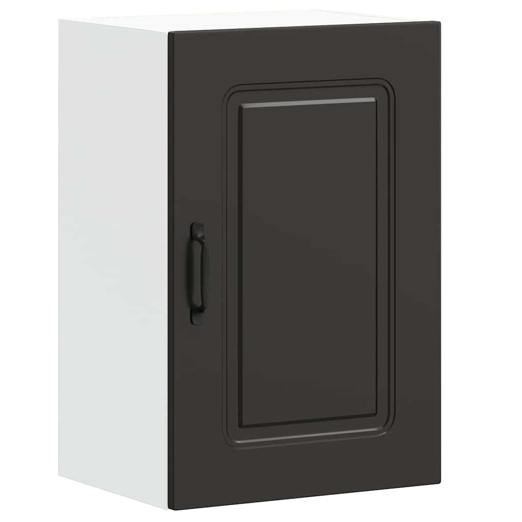 vidaXL Kitchen Wall Cabinet Kalmar Black Engineered Wood