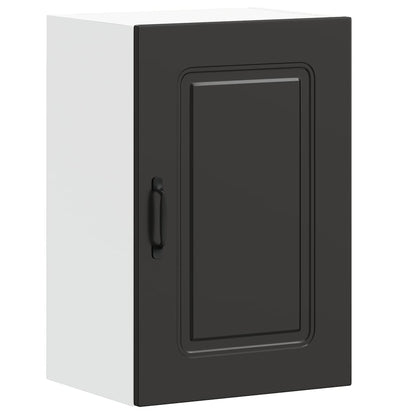 vidaXL Kitchen Wall Cabinet Kalmar Black Engineered Wood